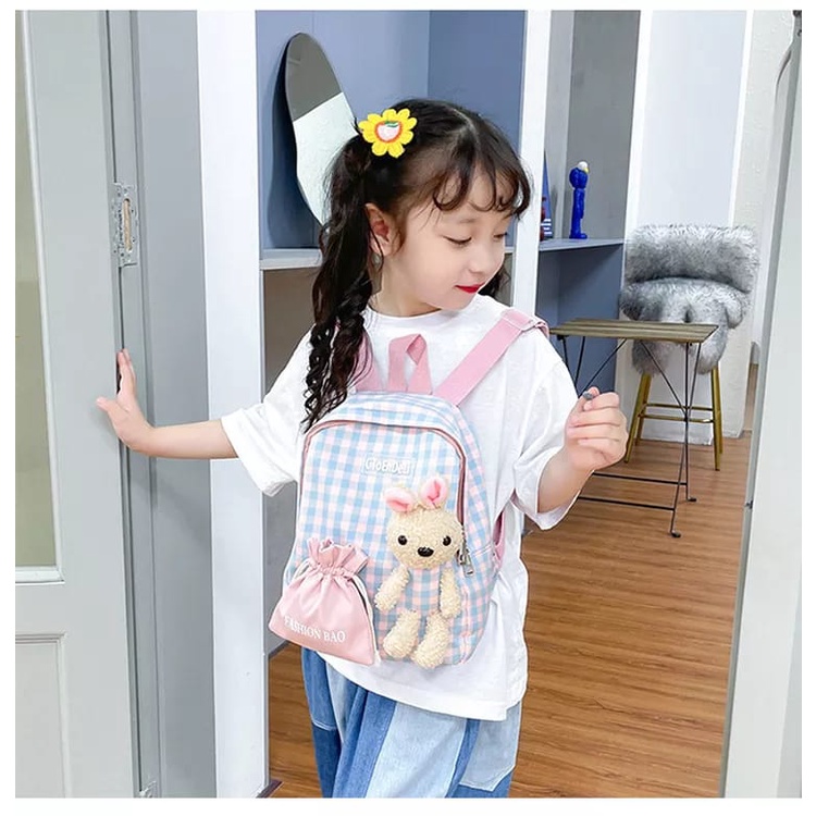 (PB6 SHOP)Tas Ransel Boneka Beruang Lucu Terbaru Kekinian Tas Ransel Wanita Murah Tas Ransel Anak