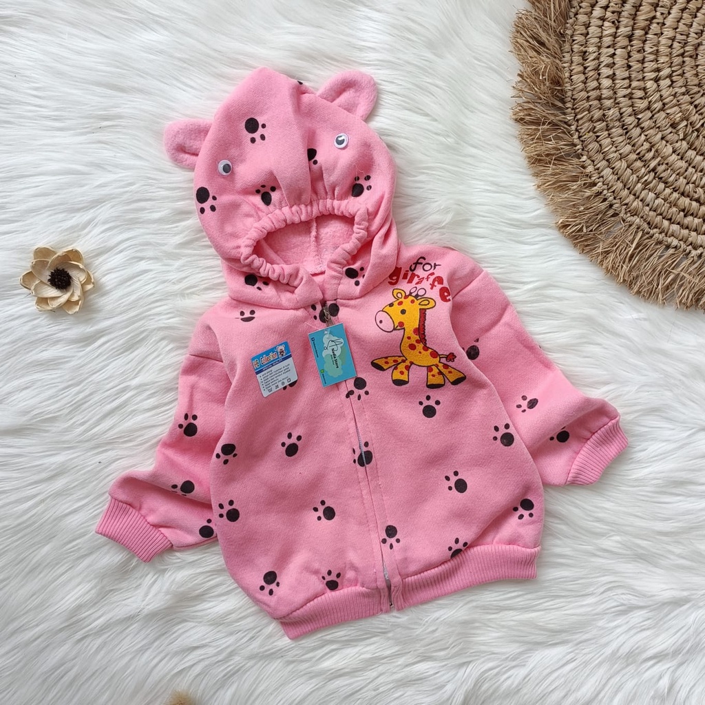 Jaket bayi motif girrafe 3-12 bulan
