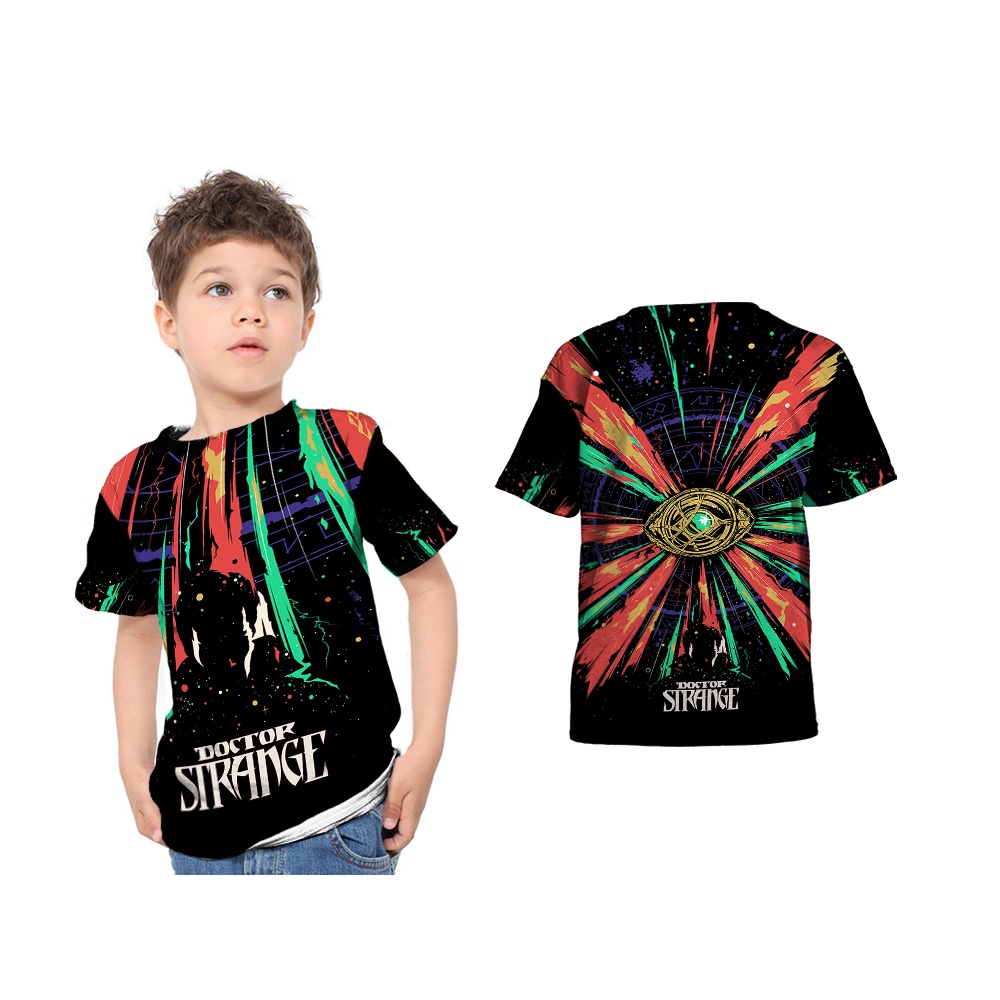 Baju Kaos Tshirt Anak Karakter Superhero Doctor Strange Marvel Custom Fullprint