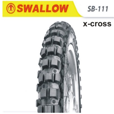 Ban Motor Merk Swallow Biasa Tipe SB111 X-Cross Ukuran 350 Ring 17 Ban Motor Tubetype