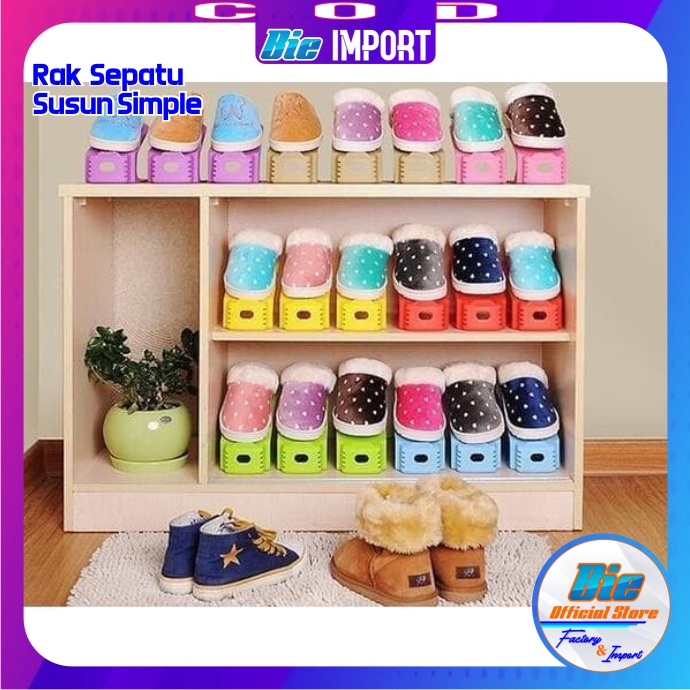 Rak Sepatu 2 Susun Portable Impor Best Seller