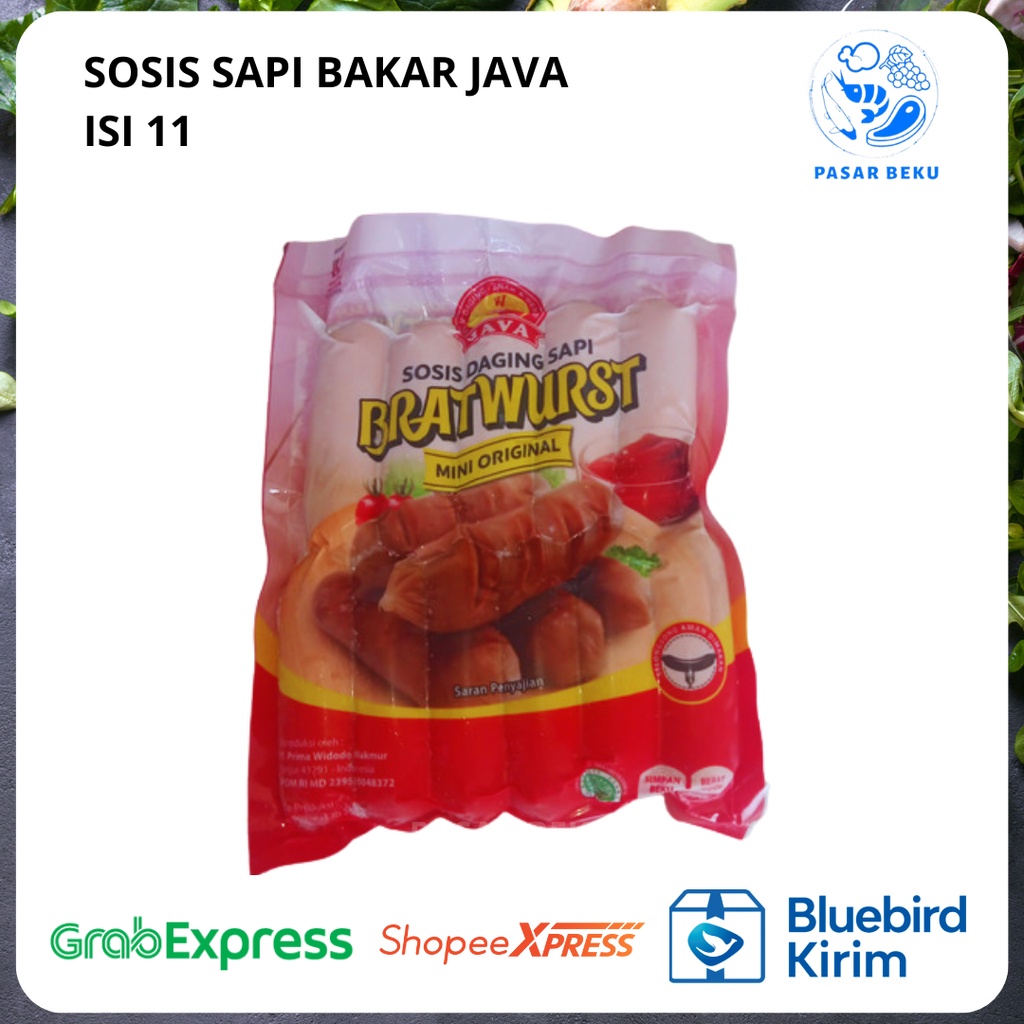 

(Khusus AREA SUMBAR) Sosis Java Bratwurst Mini Original Isi 500 Gram 11 Frozen Food Pasar Beku Padang