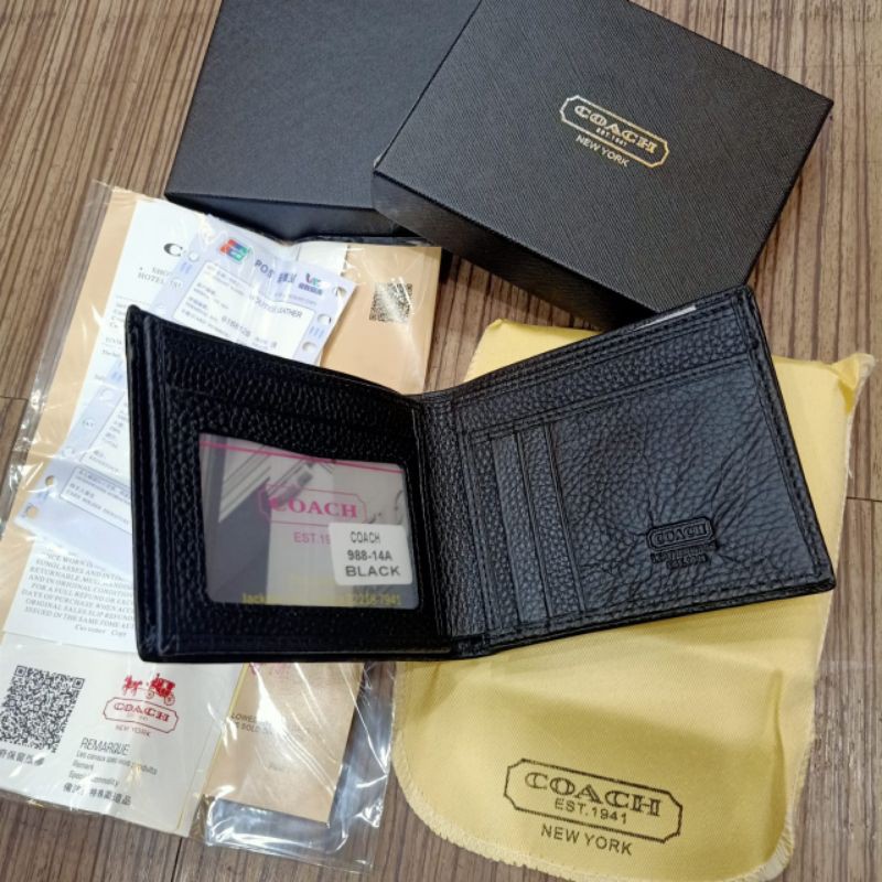 Dompet Lipat Pria Coach Embos Dompet Kulit Asli Premium Impor