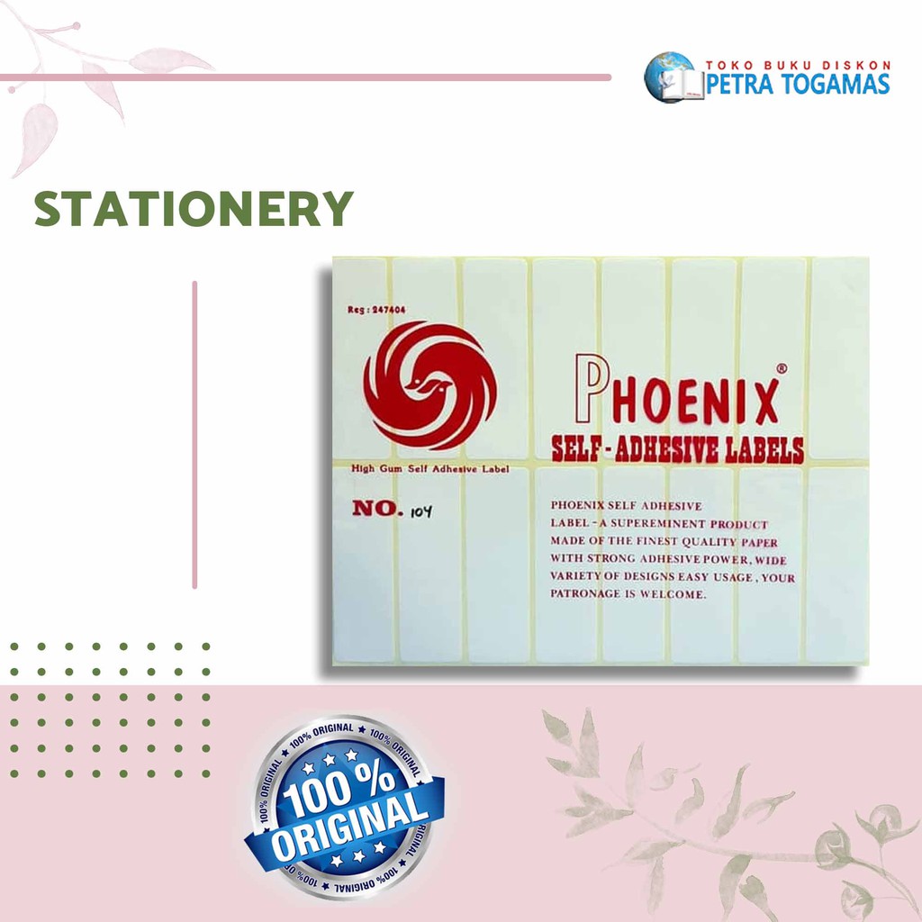 

STICKER LABEL HARGA 104/108/105/110/124/112/101/121/100/99 PHOENIX