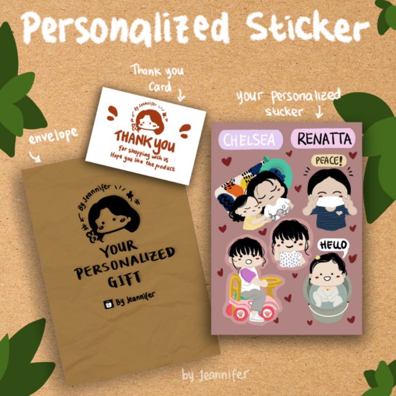 

CUSTOM GIFT || PERSONALIZED STICKER ( VINYL A6 ) || check deskripsi