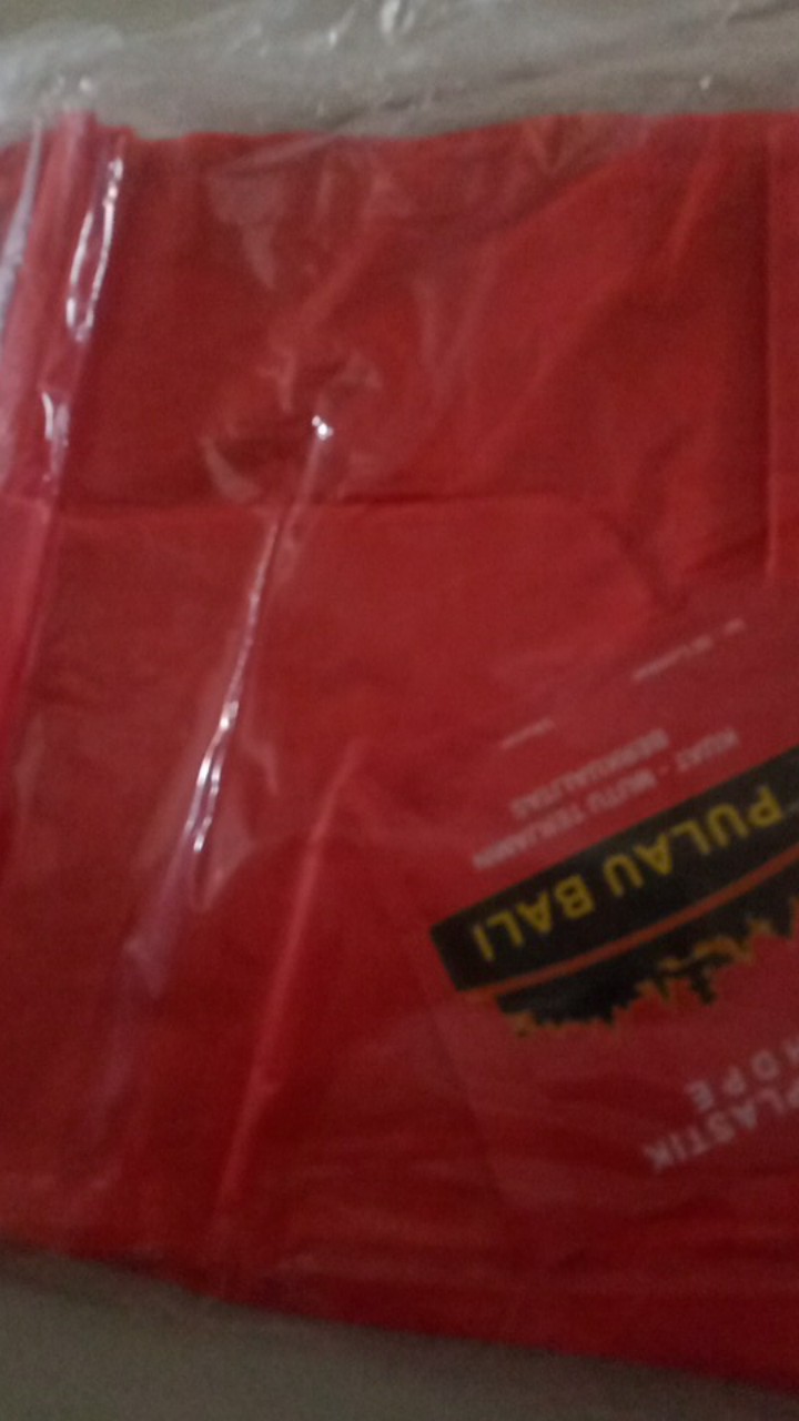 1 Pack (50 Lbr) Kresek Jumbo Tas Plastik Hdpe Merah/putih 35
