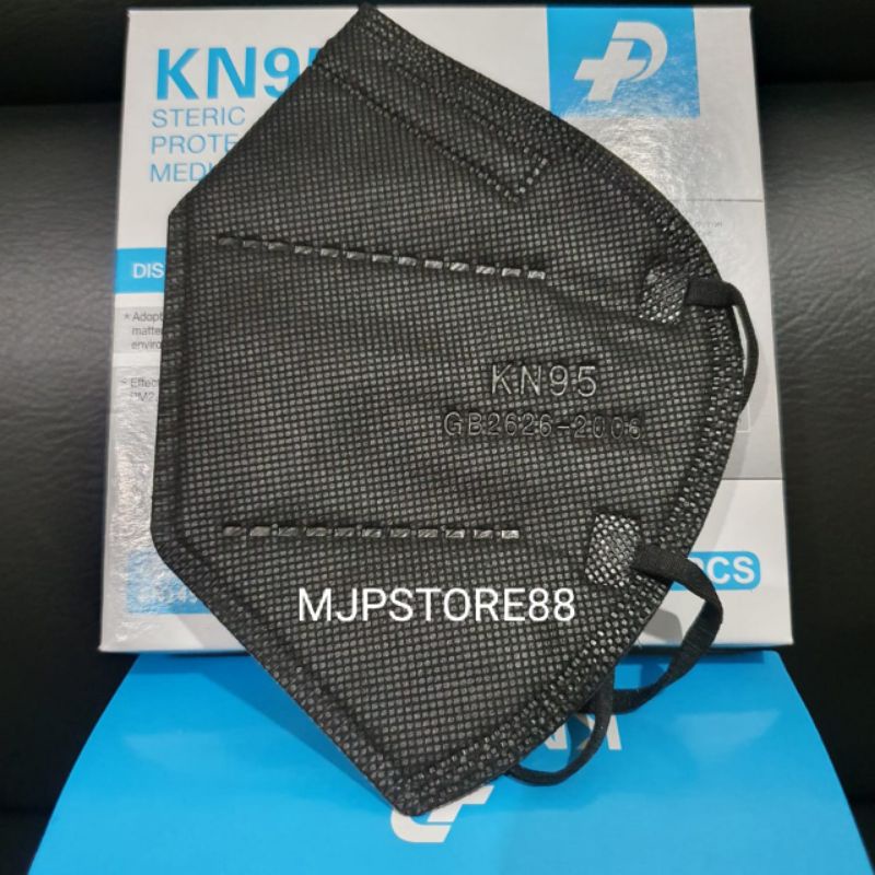 Masker KN95 5Ply Black Edition 1Box Isi 10Pcs