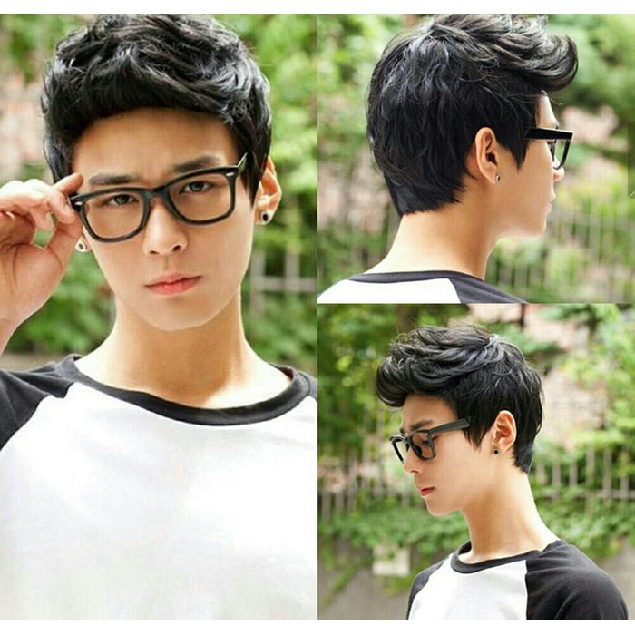 Rambut Palsu Aksesoris Wig Pria Model Pendek Murah Kecantikan OBGA10157