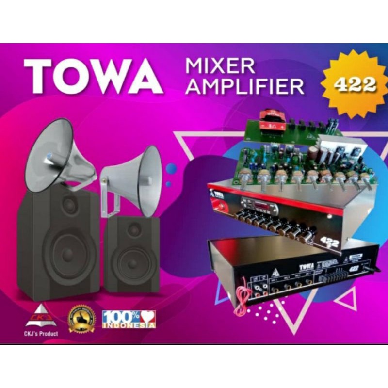 Kit Power Mixer Toa +Bok Toa usb Blutut 422