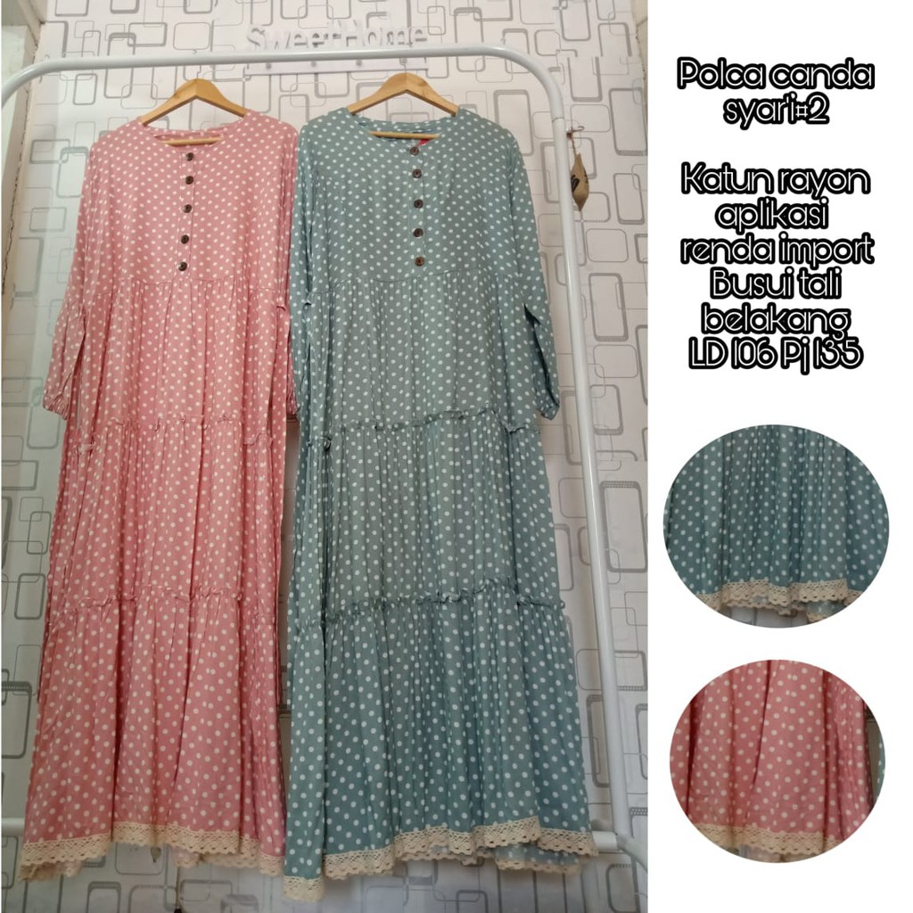 (NVS-028) POLCA CANDA MAXY 2  / MAXY BUSUI  / GAMIS KATUN RAYON / GAMIS BUSUI / DRESS TERBARU