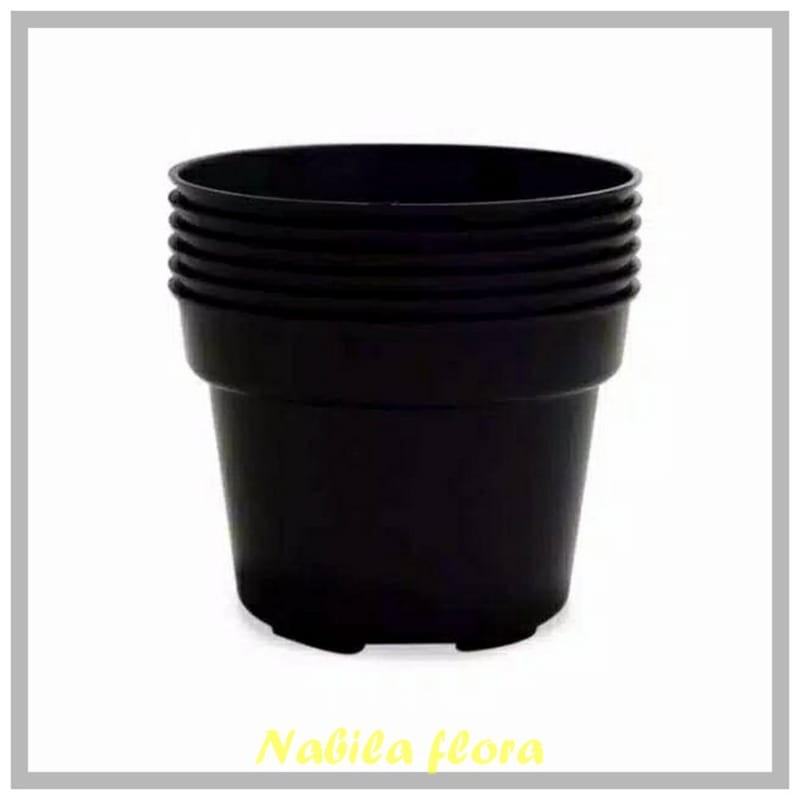 Media tanam pot plastik uk 17 warna hitam murah