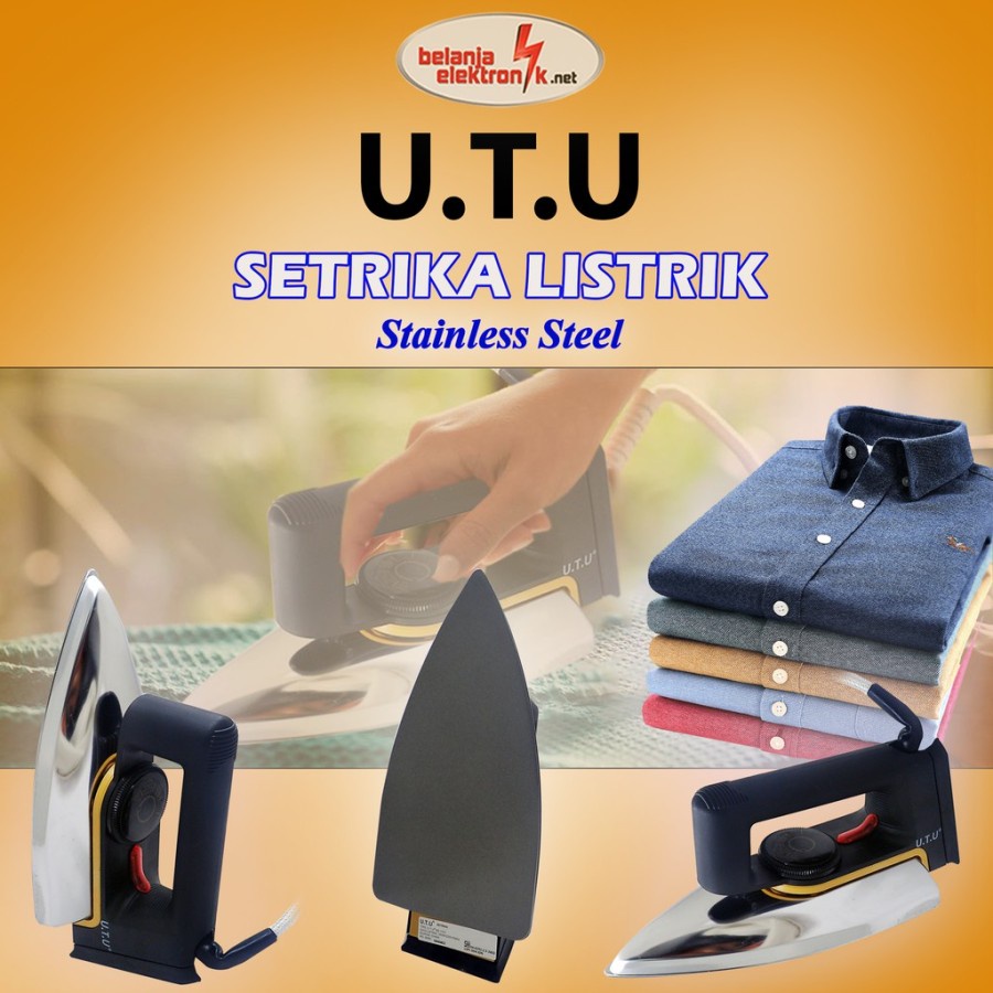 Setrika Gosokan UTU Dry Iron / Setrika Listrik Model Classic