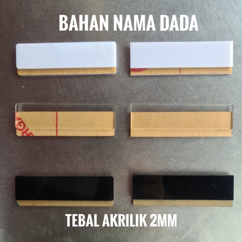 

Bahan Nama Dada, Name Tag