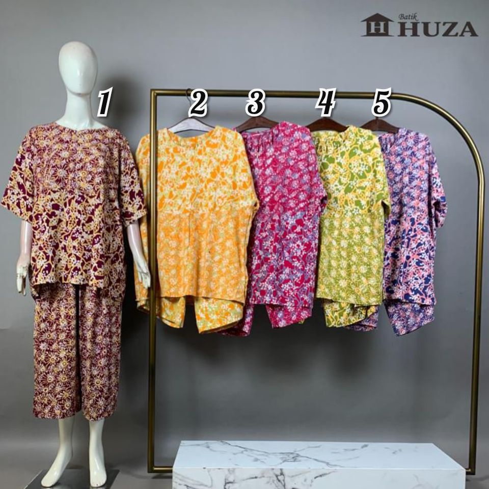 [LD 130 CM] Daster Huza Batik Pekalongan Setelan celana Jumbo Resl