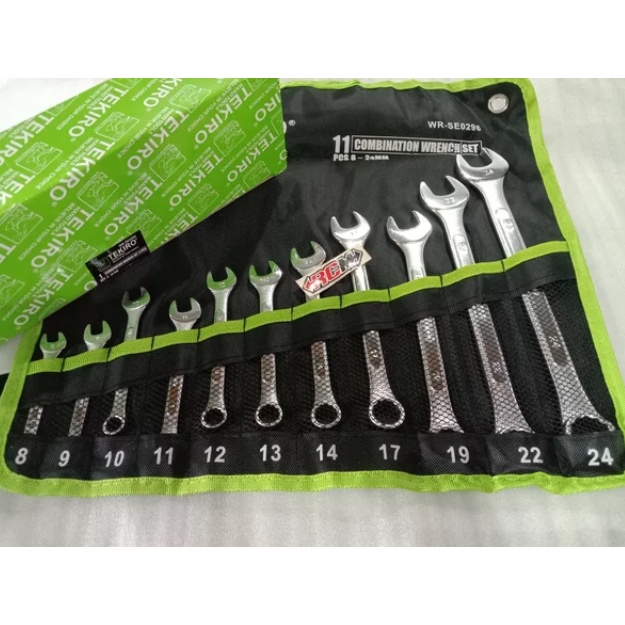 WR-SE0296 KUNCI RING PAS SET KIT COMBINATION WRENCH SET 11PCS 11 PCS TEKIRO ORI ORIGINAL TEKIRO ASLI