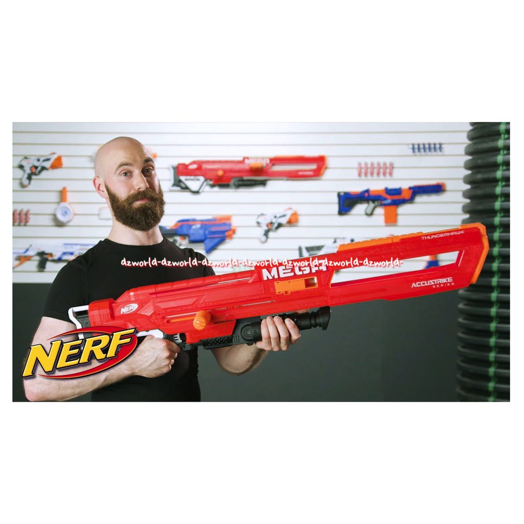 Nerf Mega Thunderhawk Pistol Mainan Besar Dengan Peluru Busa