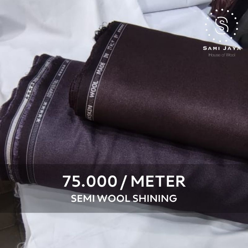 Kain Bahan Jas & Celana Wedding TRUSSARDI Semi Wool Shining