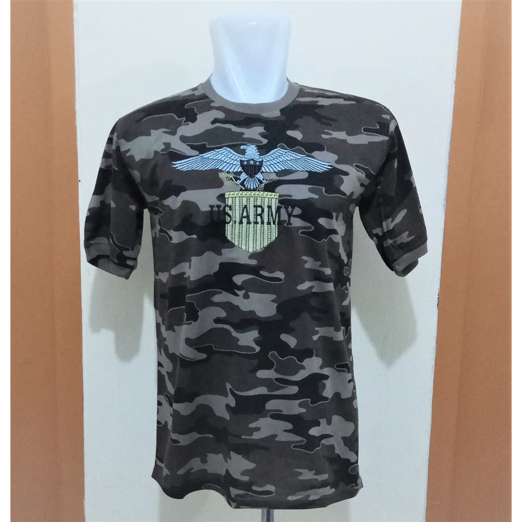 KAOS ARMY BODY FIT - KAOS LORENG BODY FIT - BAHAN KATUN - 06