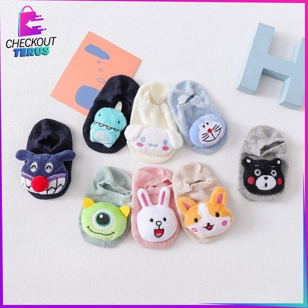 CT P5 Kaos Kaki Baby Karakter Boneka Kaos Kaki Anak Bayi Lucu Kaos Kaki Kartun Fashion Baby Socks Import Murah Lucu