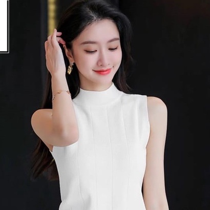 Nicebra Turtleneck Wanita Tanktop Rajut Tengtop Impor Tank Top Import Blouse Korean Lalisa Style 4066