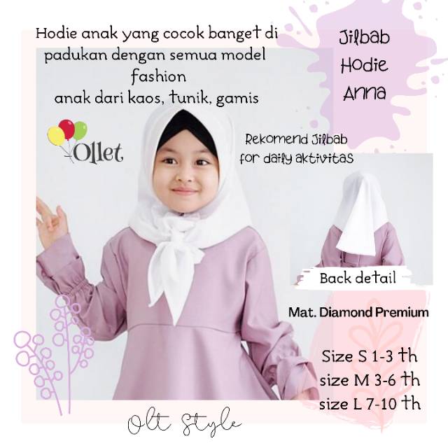 Jilbab Hodie Anna / jilbab anak