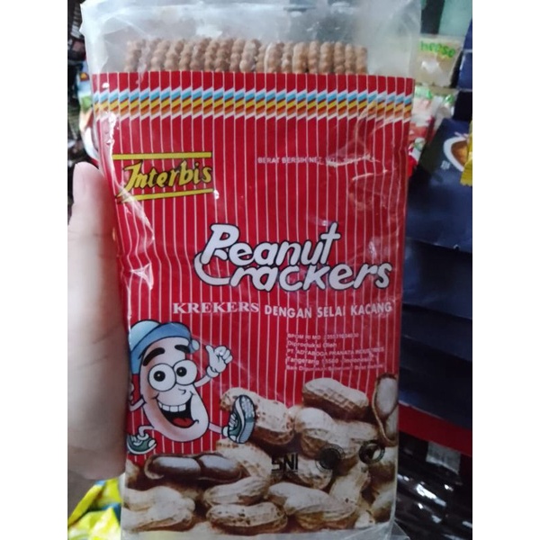 Biskuit Interbis kacang Peanut Crackers 268 gr