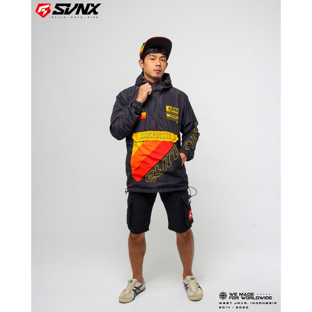 JAKET ANORAK POCKET / JAKET UNISEX SVNX / JAKET ANORAK SVNX BLACK