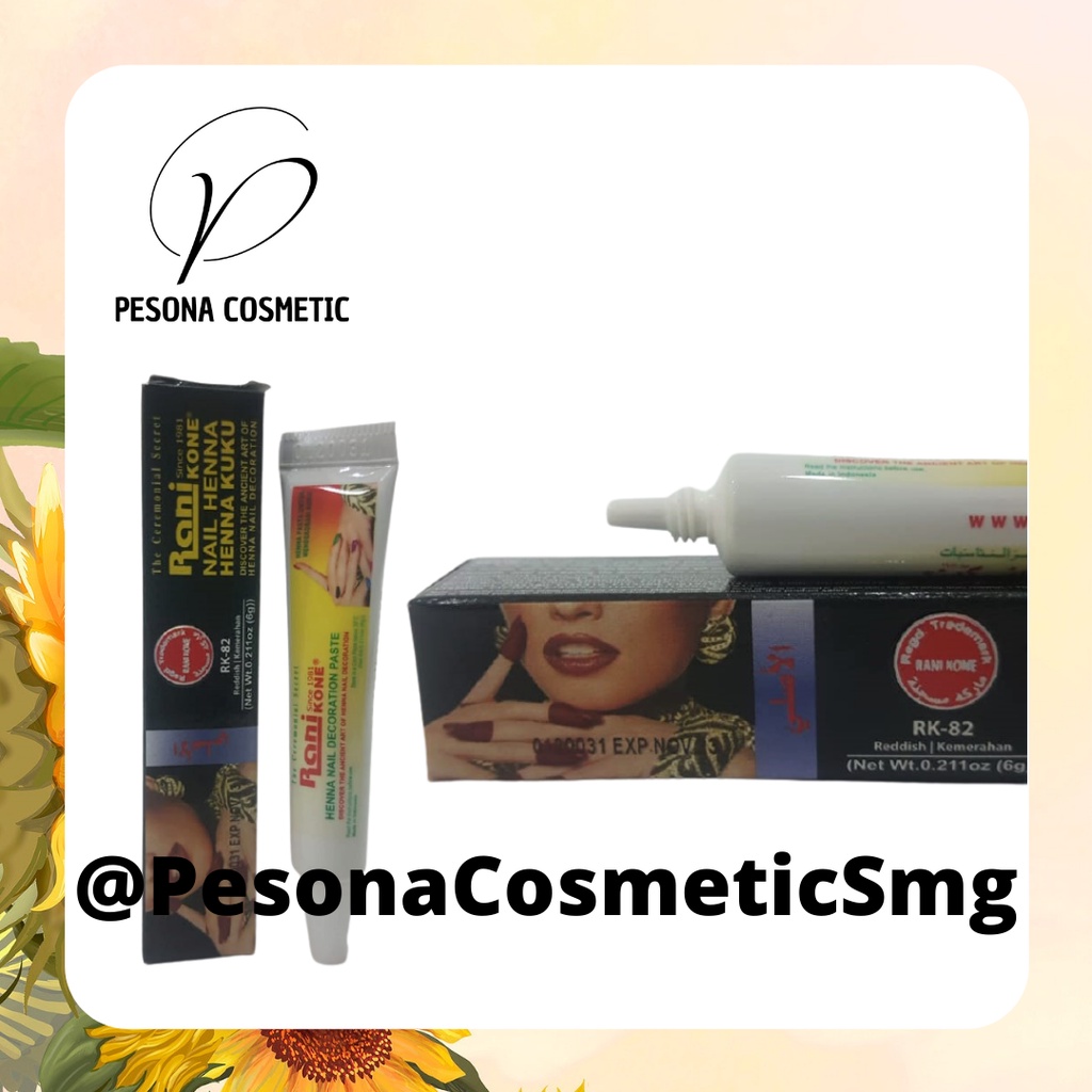 HENNA RANIKONE RK 82 NAIL DECORATION PASTE GREEN PACK 6 GRAM | KUTEK HENNA RANI KONE MERAH
