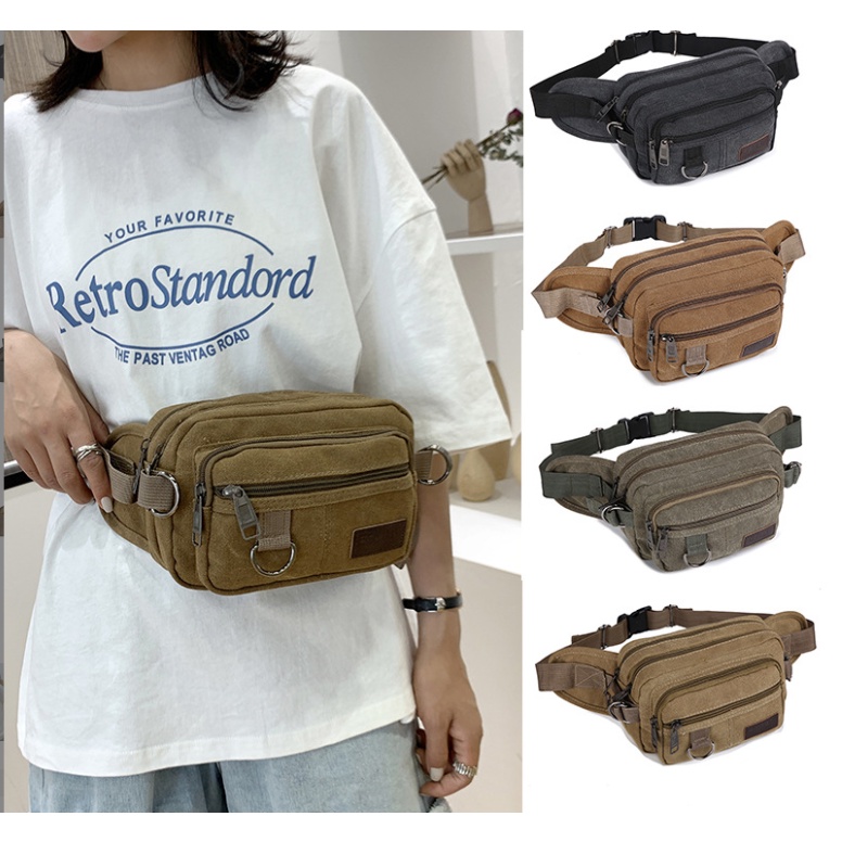 Tas pinggang pria / waistbag / waist bag selempang sling bag NJ171