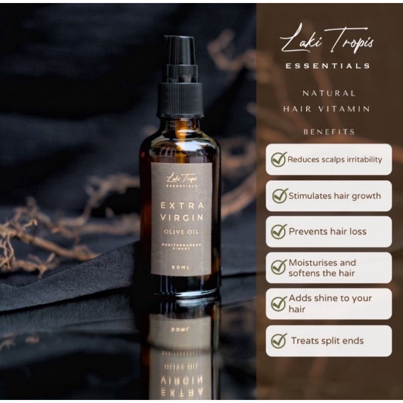 Extra Virgin Olive Oil Untuk Rambut By Laki Tropis Kemasan Baru