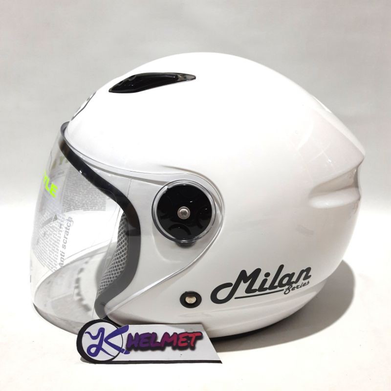 HELM BMC MILAN PUTIH POLOS | Helm Half face SNI