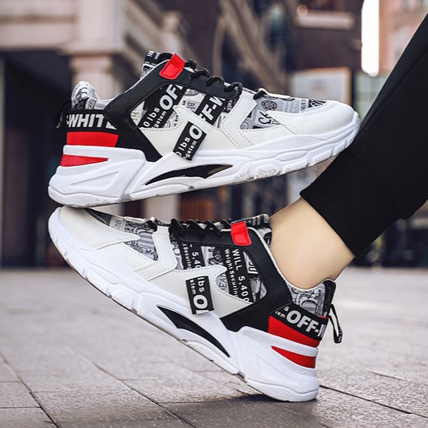 TBIG [COD] Sepatu Sneakers Pria OFF MEN WILL Import Fashion Sekolah Kuliah Sepatu Import