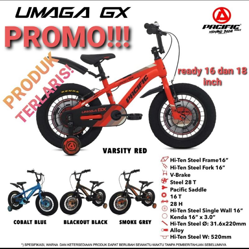 Sepeda anak 16 | 18inch pacific zekrom | UMAGA sepeda 16 | 18 inch sepea bmx 16 inch