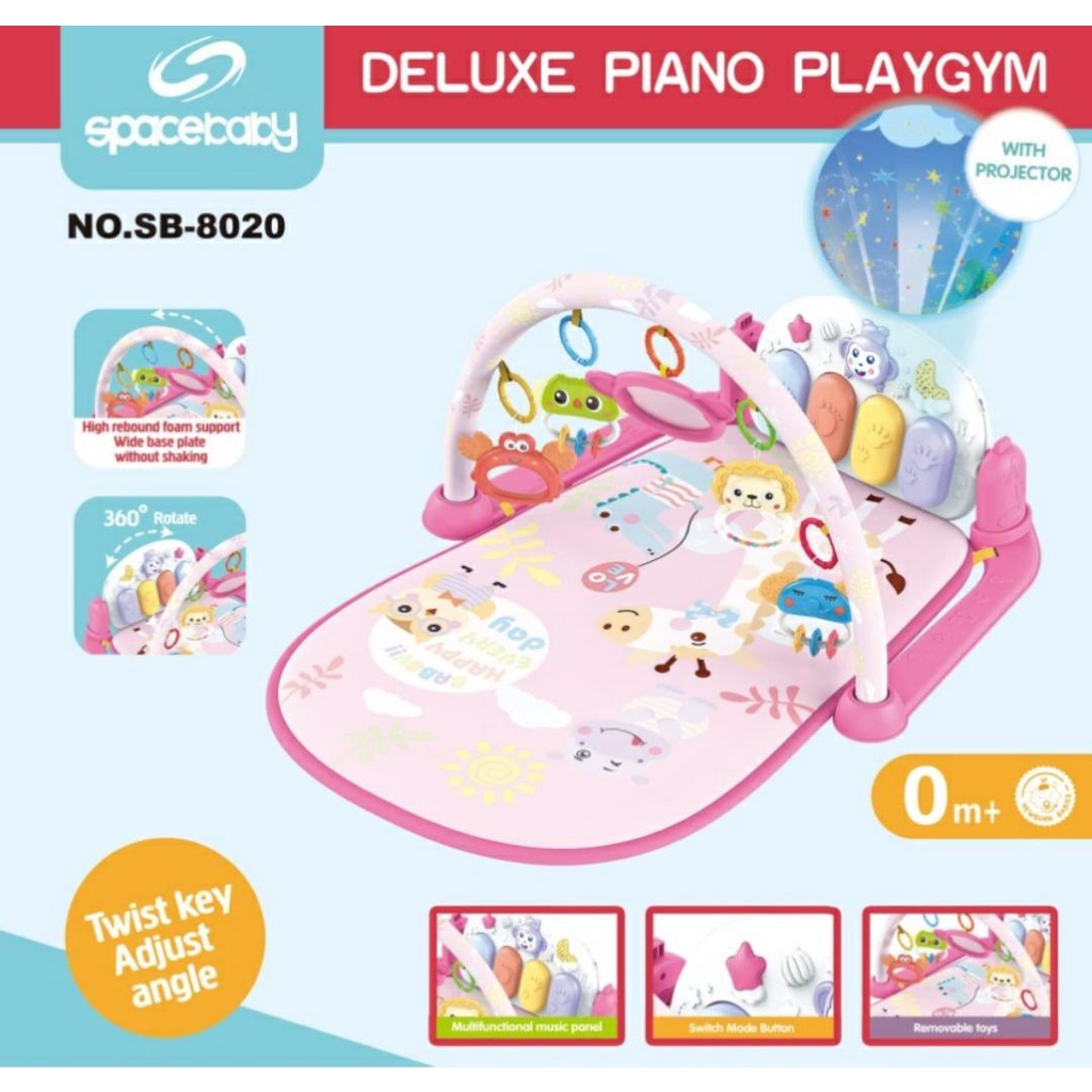 Piano Playmat Mainan Bayi Alas Bermain Musical Playgym Baby Spacebaby Piano Playgym SB-8020
