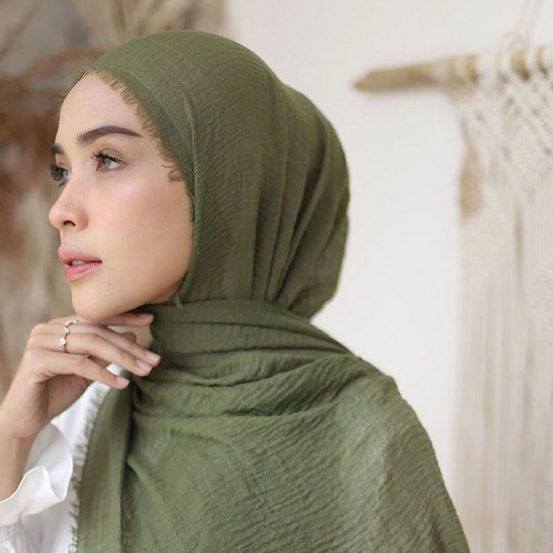 jilbab pashmina crincle premium/ pashmina kusut/ pashmina shawl premium/ daily hijab/ jilbab terbaru