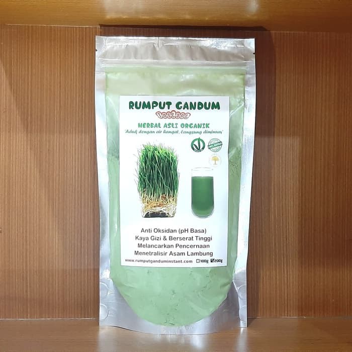 

Rumput Gandum Instant Bubuk Ekstrak (Wheatgrass Extract Powder) 200g