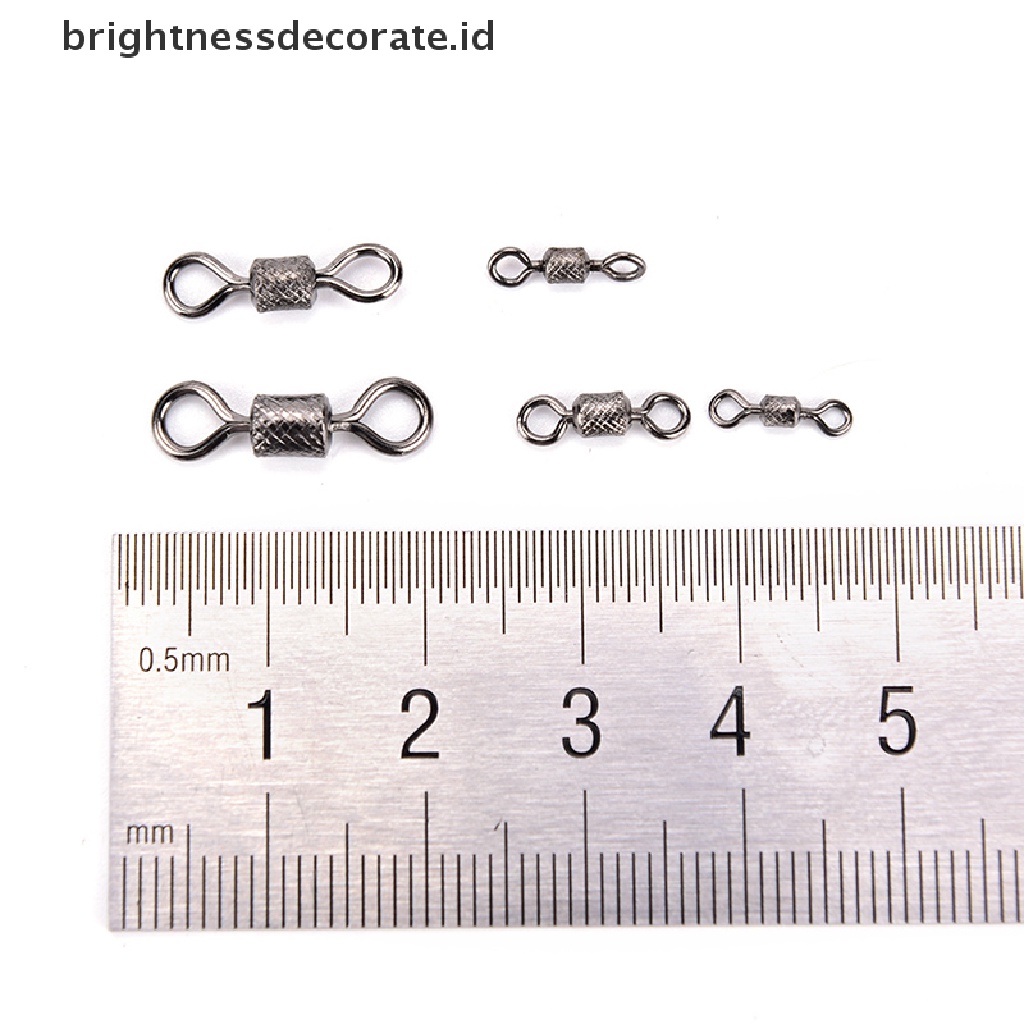 50 Pcs knurling Konektor bearing swivel Untuk Aksesoris Memancing