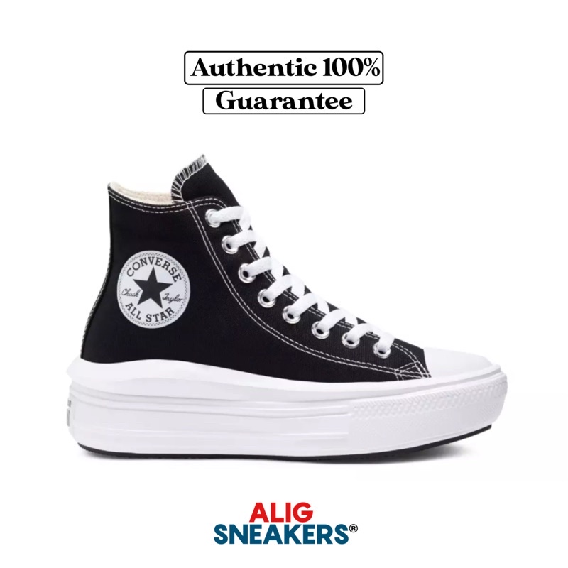 CONVERSE CHUCK TAYLOR ALL STAR HI MOVE PLATFORM BLACK WHITE ORIGINAL