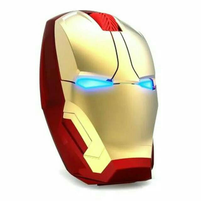 Jual Wireless iron man style optical mouse silent click / mouse gaming
