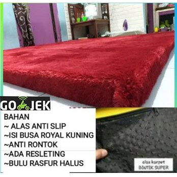 KARPET BULU RASFUR 200x150x6cm ANTI SLIP TERMUH &amp; TERBAIK empuk dan nyaman