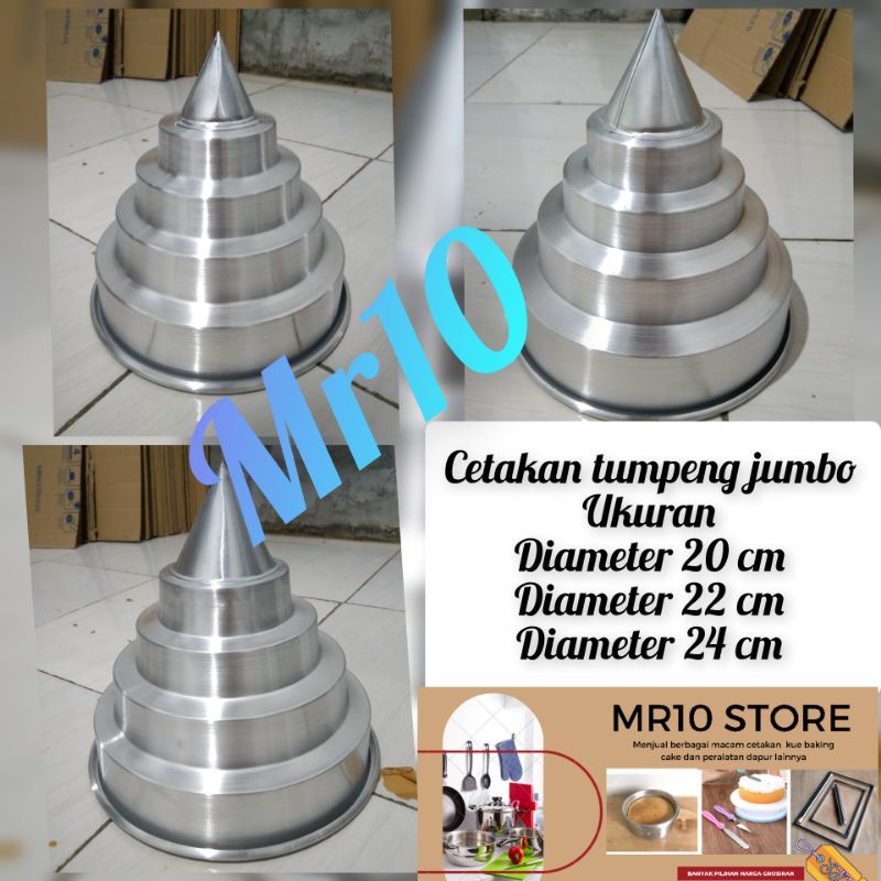 cetakan tumpeng jumbo bahan aluminium/loyang tumpeng