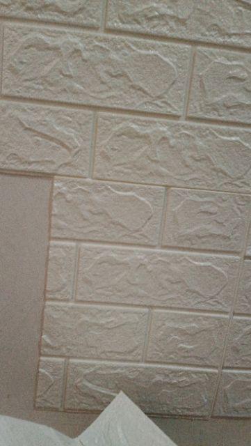 77x70cm Wallpaper Dinding Tembok Motif Foam Panel Bata Batu Kayu (1kilo