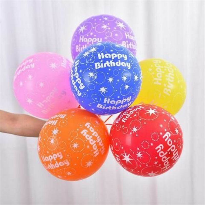 Balon Latex Motif Acak Dekorasi Party Pesta Ulang Tahun Meriah — 10