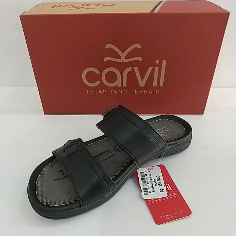 Sandal Kasual Pria Merk Carvil Tipe Richard 02 | Sandal Sopan Carvil | Sandal Carvil