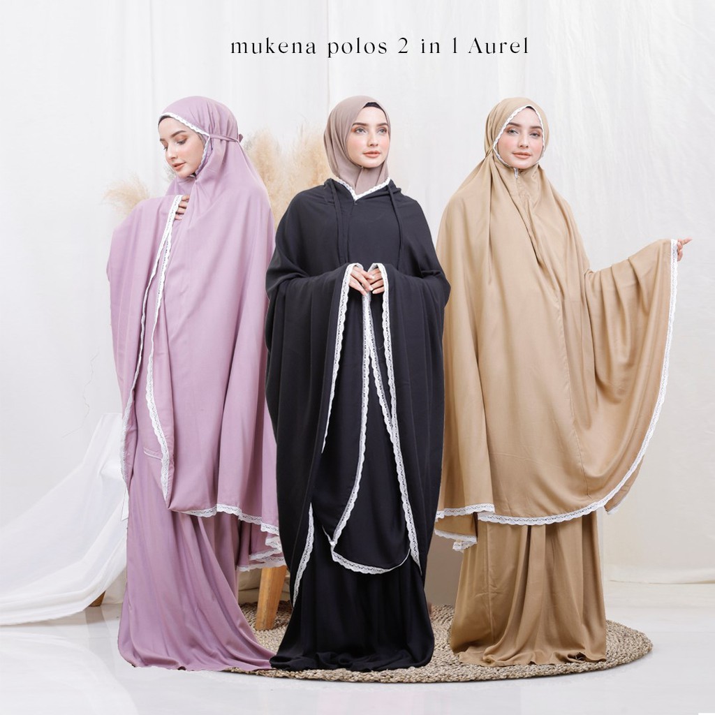 Mukena Dewasa Polos 2 in 1 Aurel