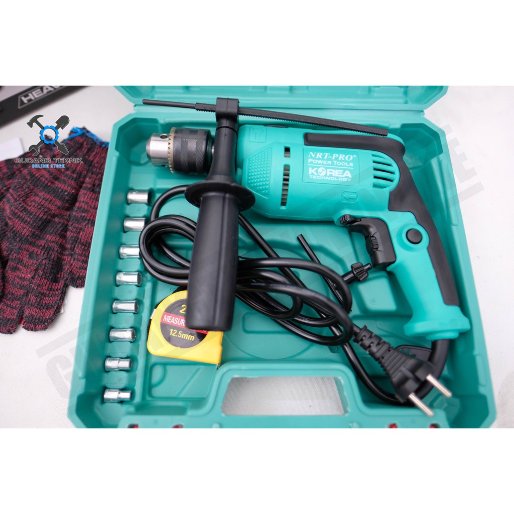 Mesin Bor Set NRT PRO 500 HD / Mesin Bor Beton NRT 500HD 13 Mm Hammer Impact Drill