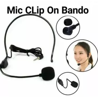 Mic Clip On BANDO Kepala - Microphone Youtuber Gamer Vlog Audio Microphone