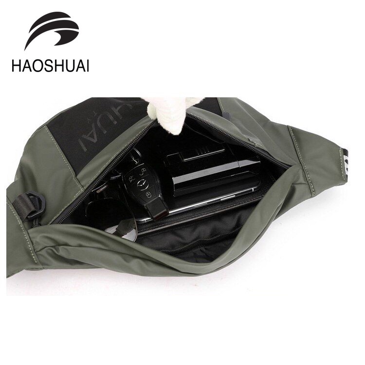 HAOSHUAI 1100-19 Tas Selempang Dada Pria Waistbag Anti Air Premium WK-SBY