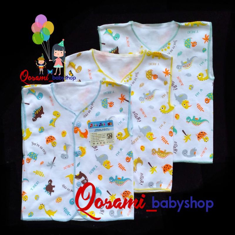 AIRIN 3 pcs Baju Buntung Motif Bayi Newborn SNI