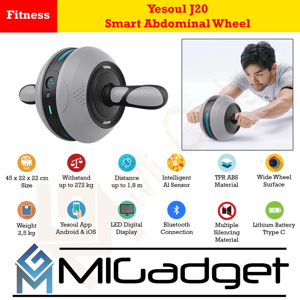 Yesoul J20 J 20 Smart Abdominal Wheel